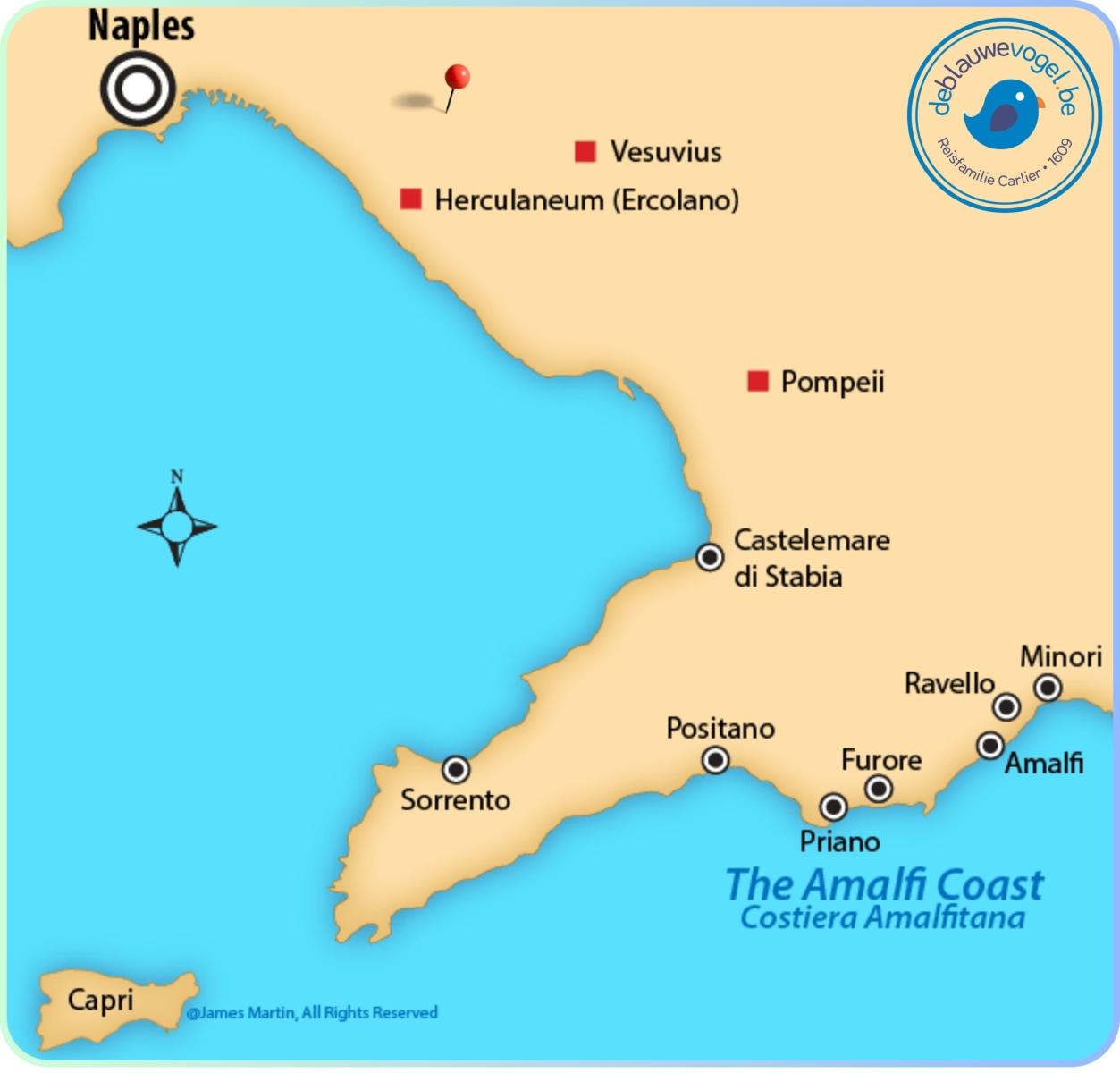 Afbeeldingsresultaat voor amalfi coast map